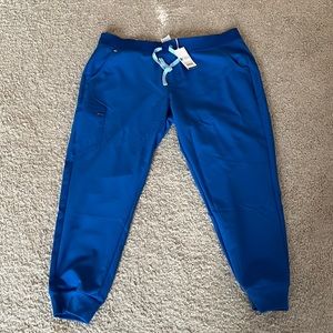 Royal blue Figs cuffed scrub pants